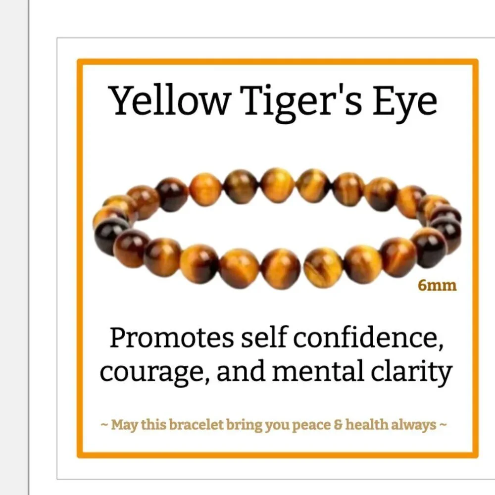 Tiger's Eye Beaded Bracelet 6mm NWT (MJW009)